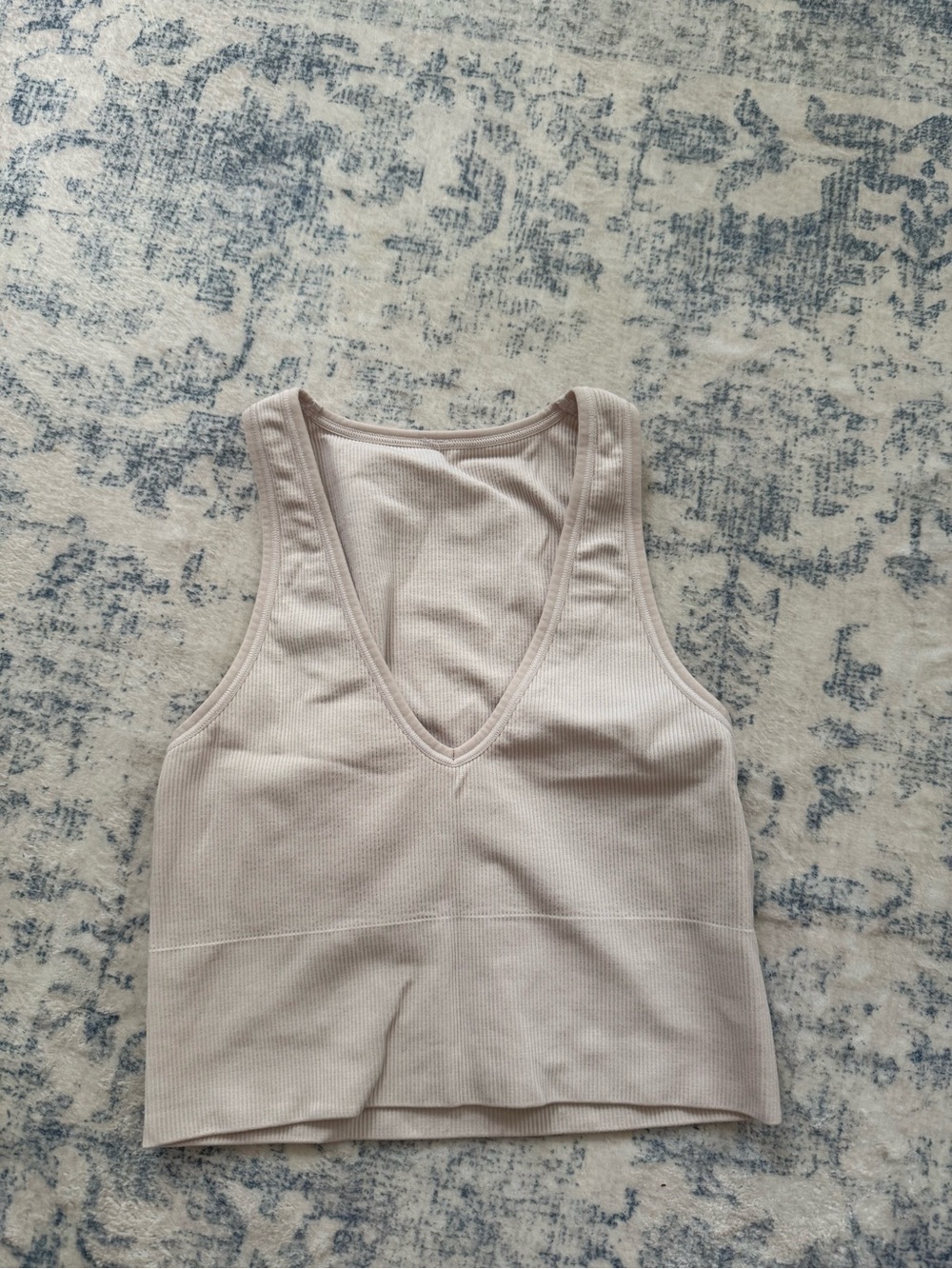 Athleta Women’s Ribbed V-Neck Tank Top - Light Pink